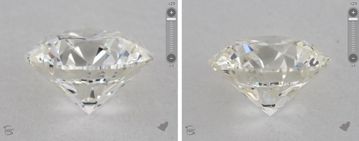 h diamond vs diamond color j view