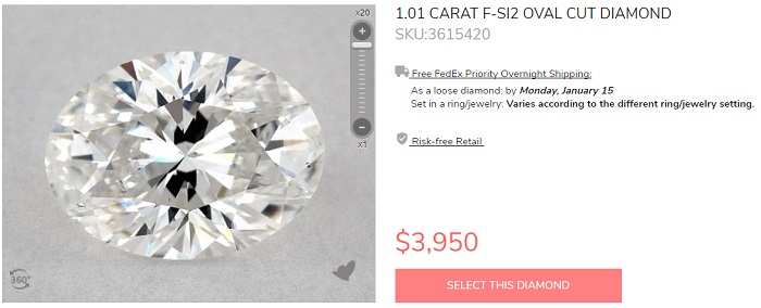 oval shape diamond for sale