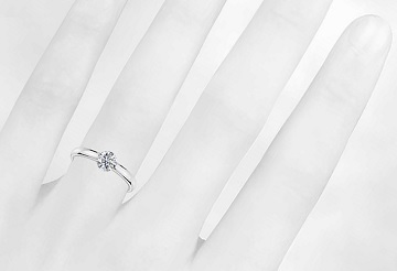 round half carat diamond ring actual size solitaire on hands