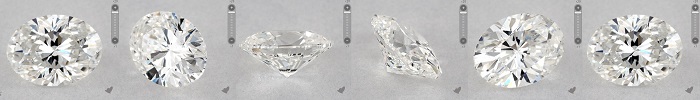 sample oval loose diamond examination