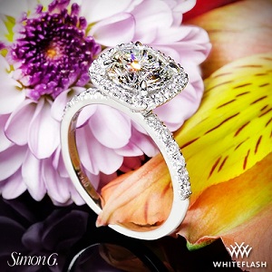 simon-g halo diamond ring designer 1.9ct