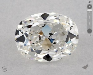 badly cut oval shape diamond