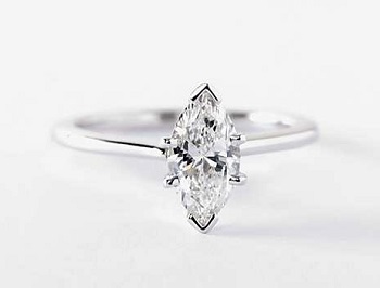 marquise diamond solitaire ring for short finger type