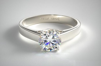 wide band thickness solitaire ring plain