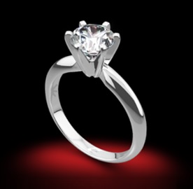 6 prong solitaire classic white gold ring