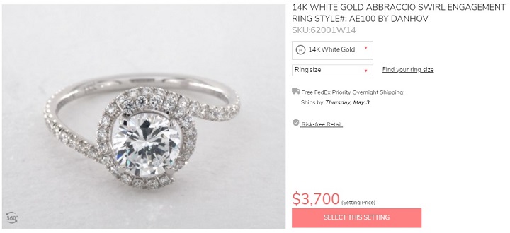 danhov designer ring for less than 4k dollars