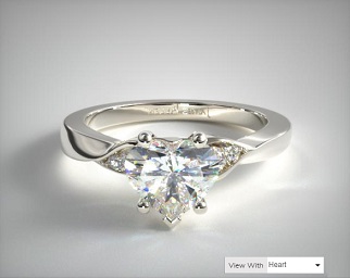 channel set heart shape engagement ring meaning of love