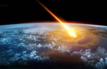 asteroid strike from outer space