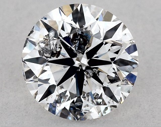 dark black diamond clarity i2 crystals round cut gia