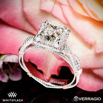 verragio designer princess cut diamond ring