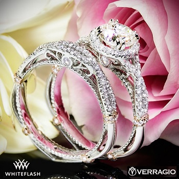 wedding ring branded verragio set