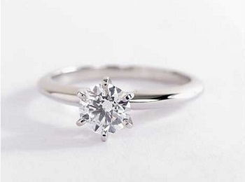 0.90 carat diamond ring 6 prong solitaire