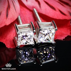princess cut diamond earrings set