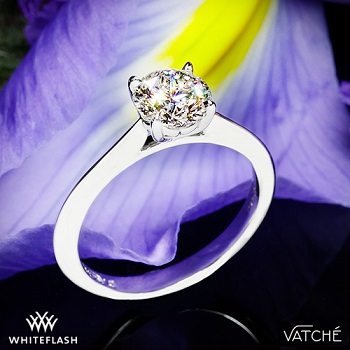 vatche 4 prong solitaire setting white gold