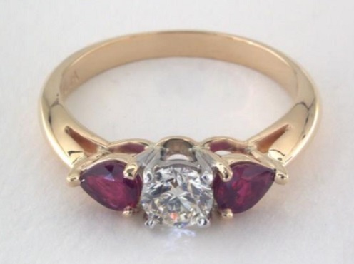 ruby and diamond ring yellow gold