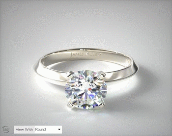 solitaire diamond engagment ring 3d visualization