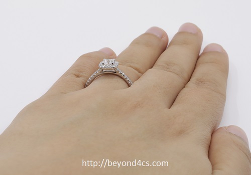 1/2 half carat e colorless diamond hue white profile ring