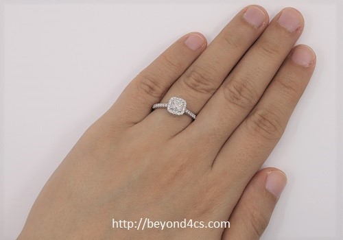 e diamond color cushion cut engagement ring halo design half carat