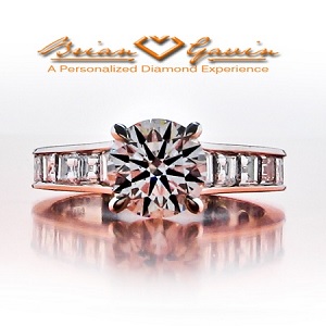 custom cut sidestones engagement ring brian gavin