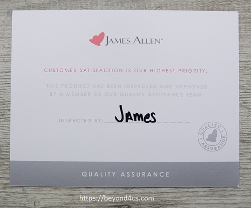 James allen hot sale ring quality