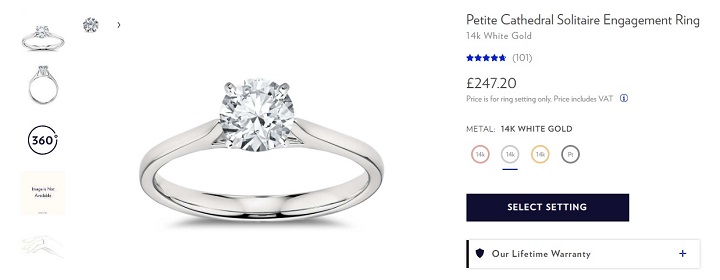 best place to buy engagement ring uk solitaire design