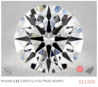 expensive g vvs2 round diamond cut