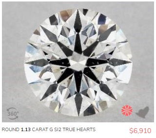 g si2 true hearts diamond ideal ags