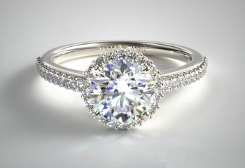 halo round diamond ring comparison vs princess cut