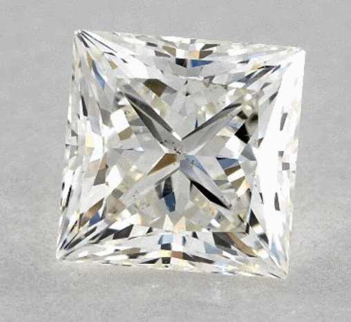 slightly included diamond square cut princess good