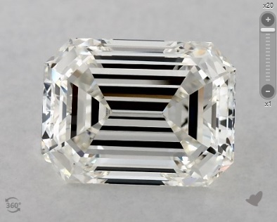 emerald cut diamond high quality little inclusions