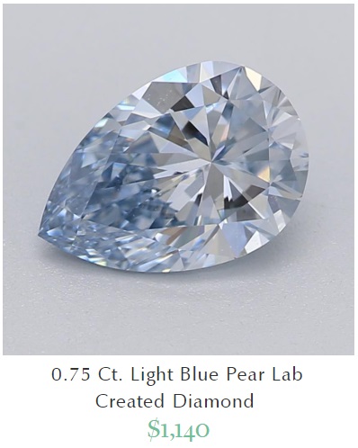 fancy light blue lab grown diamond