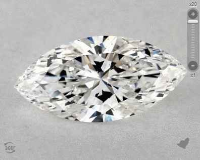 marquise diamond with good bowtie contrast scintillation