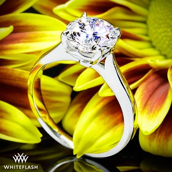 legato sleek line 18k white gold engagement ring