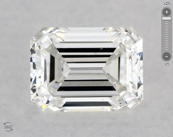 0.70 carat g near colorless vs2 clarity gia report emerald cut loose