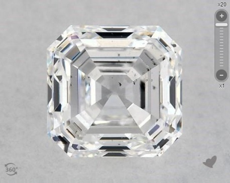 asscher with crystal inclusions si1 clarity one carat price