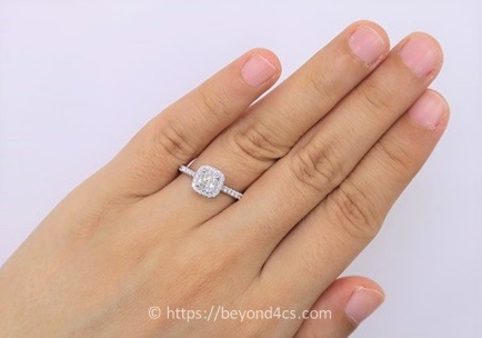 cushion cut diamond ring purchase halo white gold