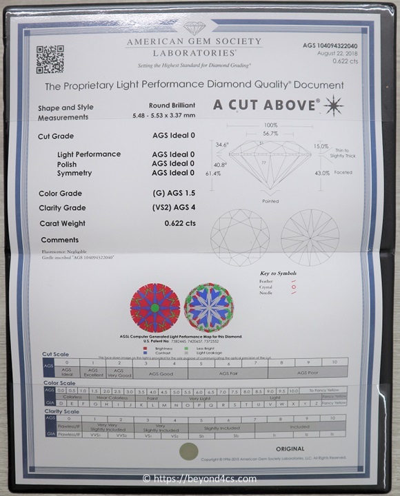 ags diamond grading report proprietary light performance quality document