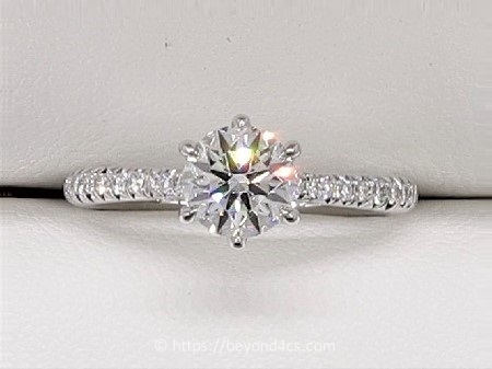 close up view of diamond sparkle fire from white flash diamond ring