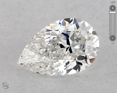 eyeclean si1 pear diamond 1 carat