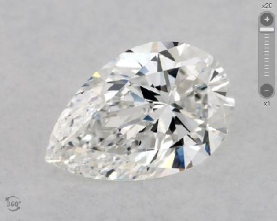 half carat gia certified pear brilliant f vvs1