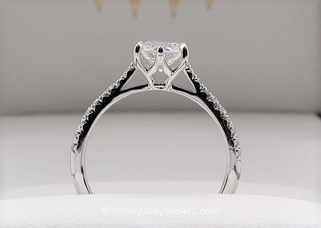 side profile view of vatche pave diamond ring review