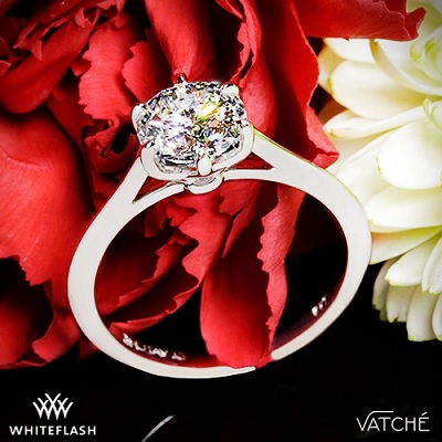 vatche felicity tapered shank ring solitaire design