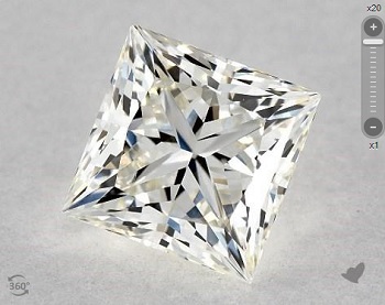 1 carat ags certified ideal 000 princess cut diamond j color yellow tint