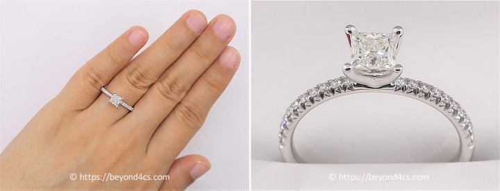 princess cut diamond ring on finger real life purchase review