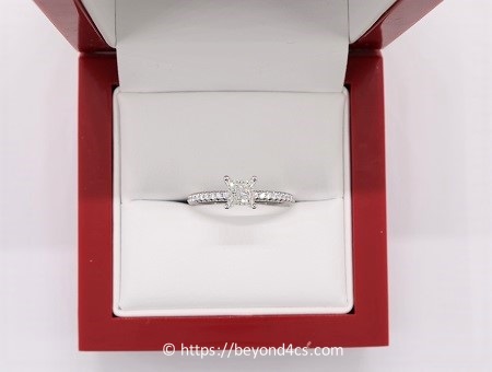 princess cut diamond ring with sidestones 2000 dollars