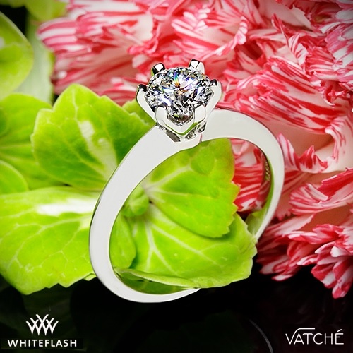 plain classic solitaire ring with white gold 1ct center diamond