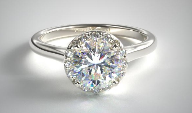 plain halo diamond ring comparison prices against pave and solitary designs