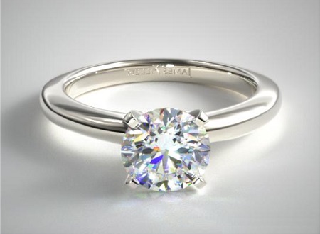 flat tab prong type mount plain basic diamond engagement ring setting