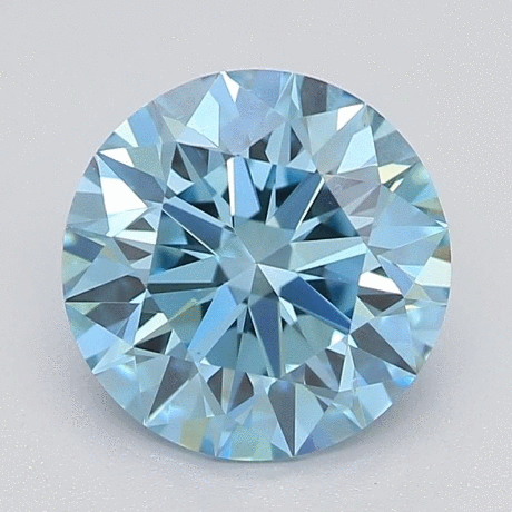 greenish blue man made diamond