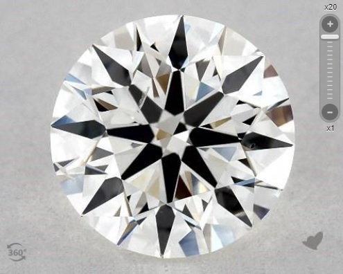 single feather in si2 gia certified diamond face reflected around diamond borderline eyeclean